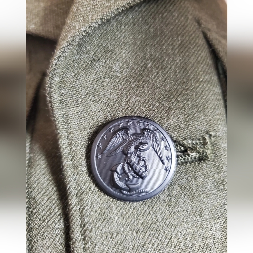 1960s Vintage Us Marine Corps Military Green Dress Un… Gem